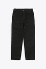 Pantalone workwear in canvas nero - Double Knee Pant 