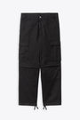 Black cotton twill cargo pant - Regular Cargo Pant 