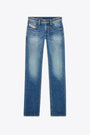 Medium blue washed 5-pocket jeans with rips - 1985 Larkee  
