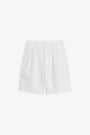 Off white denim twill loose fit pleated shorts - Pleated Shorts 