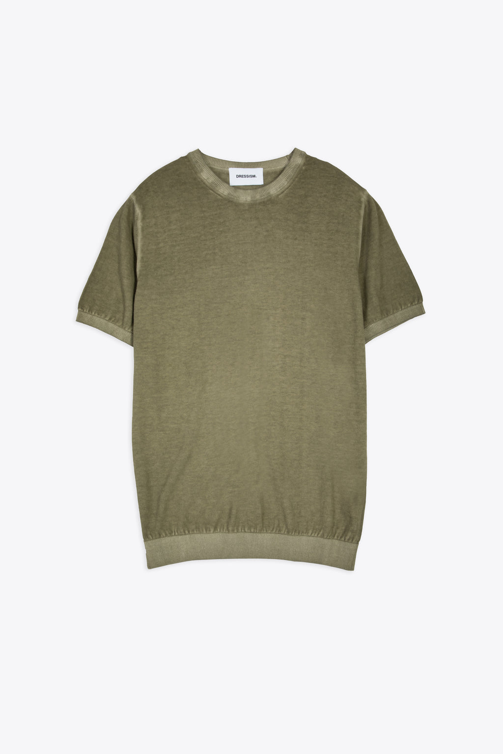 alt-image__T-shirt-in-filo-di-cotone-verde-militare-lavato