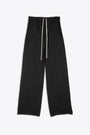 Black cotton twill pants with side snaps - Pusher Pants 