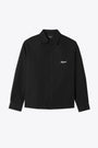 Black shirt with chest pocket and logo - Flow overshirt 
