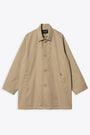 Beige cotton twill car coat - Newhaven Coat 
