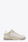 Sneaker bassa in pelle bianca e panna con logo - Area Lo sneaker 