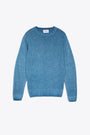 Indigo blue linen blend sweater 