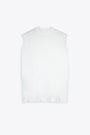 Off white cotton oversized sleveless t-shirt - Tarp T 