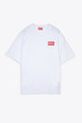 White cotton t-shirt with red logo patch - T Nlabel L1 