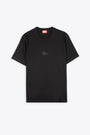 Black cotton t-shirt with tonal print - T Must Slits N2 