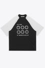Black and white raglan sleeves t-shirt - Oversize Logo Raglan T-Shirt 