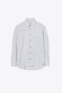 Camicia in popeline di cotone bianca a righe - Please Shirt 