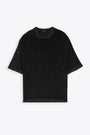 Black lurex crewneck t-shirt  