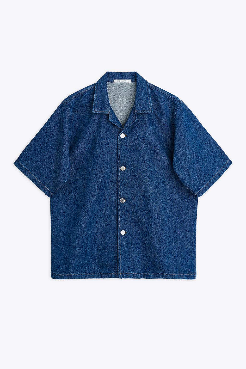 alt-image__Blue-rinse-denim-shirt-with-short-sleeves---Loose-Shirt