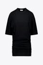 Black cotton mini dress with crystals - Jersey Mini Dress 