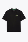 Black cotton t-shirt with big logo 