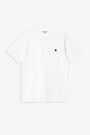White cotton t-shirt with chest logo embroidery - S/S Madison T-Shirt 