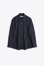Dark blue checked shirt with long sleeves - Above Shirt 