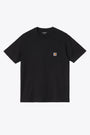 Black cotton t-shirt with chest pocket - S/S Pocket T-Shirt  