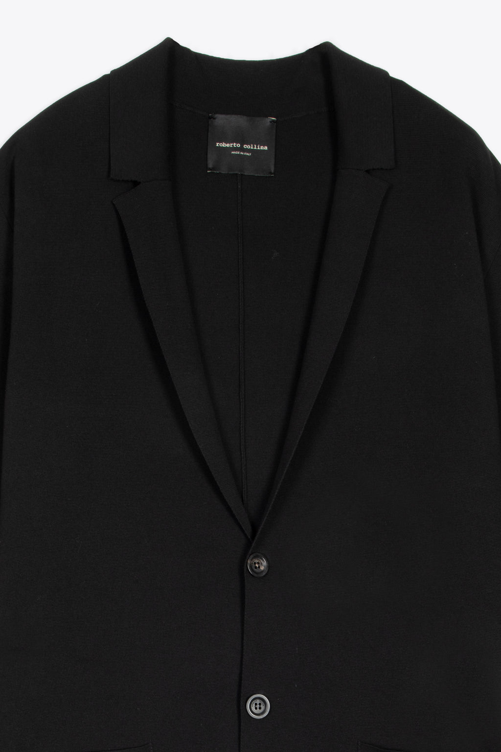 alt-image__Black-cotton-knit-blazer-with-patch-pockets