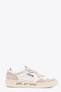 White leather low sneaker with slogan print - Medalist 