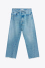 Light blue distressed jeans with wide leg - Wide Twist Jeans 