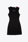 Black short sleveless dress with Oval D logo - D Reams 