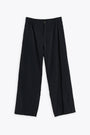 Pantalone nero in viscosa con elastico in vita - Luft Trouser 