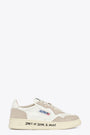 White leather low sneaker with back logo tab - Medalist 