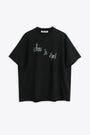 T-shirt nera in cotone con stampa fronte/retro - Box T-shirt 