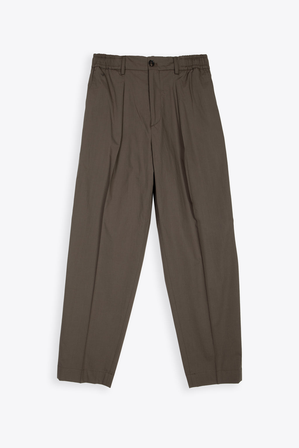 alt-image__Brown-cotton-cropped-pant-with-elastic-waistband