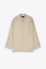 Champagne coloured satin korean shirt with long sleeves  