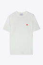 T-shirt in cotone panna con logo al petto - Chest logo tee 