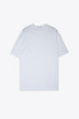 T-shirt bianca oversize in cotone con logo sul retro 
