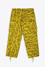 Pantalone cargo in canvas giallo con stampa - Unisex Printed Cargo Pants Woven 
