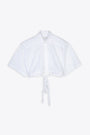 Camicia corta bianca in popeline - Crop shirt 