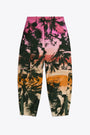 Multicolour cotton cargo pant with palm print - Palm Printed Cargo Pants  