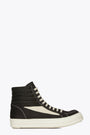 Sneaker alta nera in cotone pettinato - Vintage high sneaks 