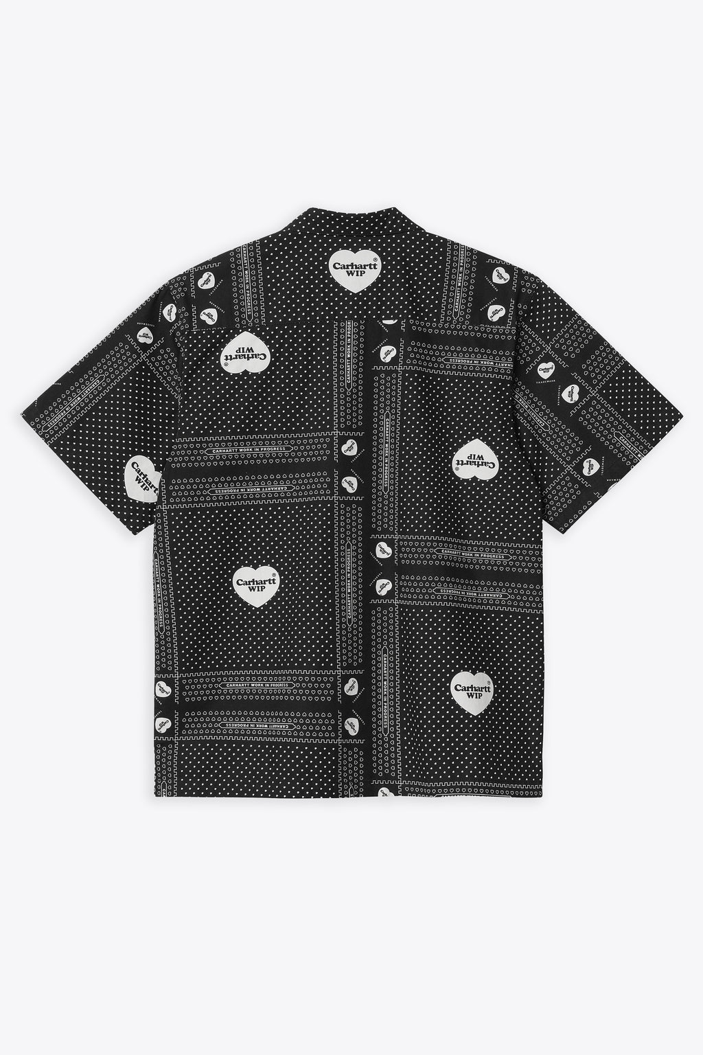 alt-image__Black-poplin-shirt-with-bandana-print---S/S-Heart-Bandana-Shirt