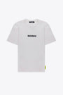 White t-shirt with front logo and back graphic print 
