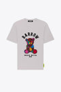 Off white cotton t-shirt with Teddy bear front print 