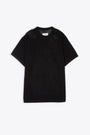 Black knitted t-shirt with logo 