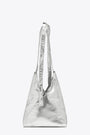 Metallic silver Japanese bag with shoulder strap 