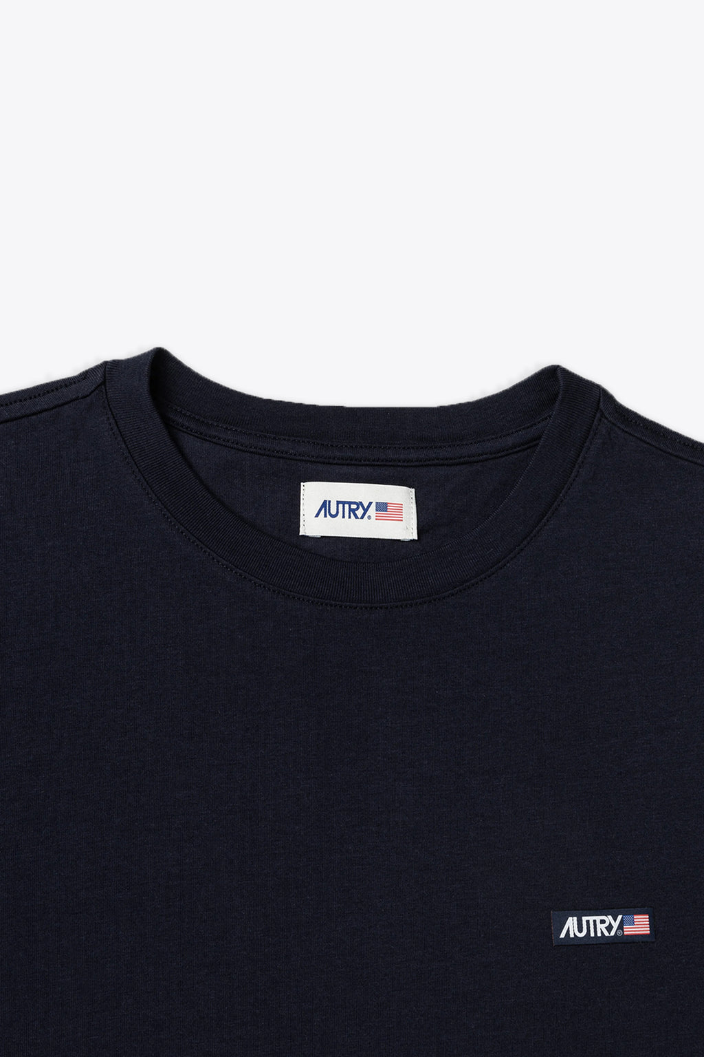 alt-image__T-shirt-in-cotone-blu-scuro-con-logo-al-petto