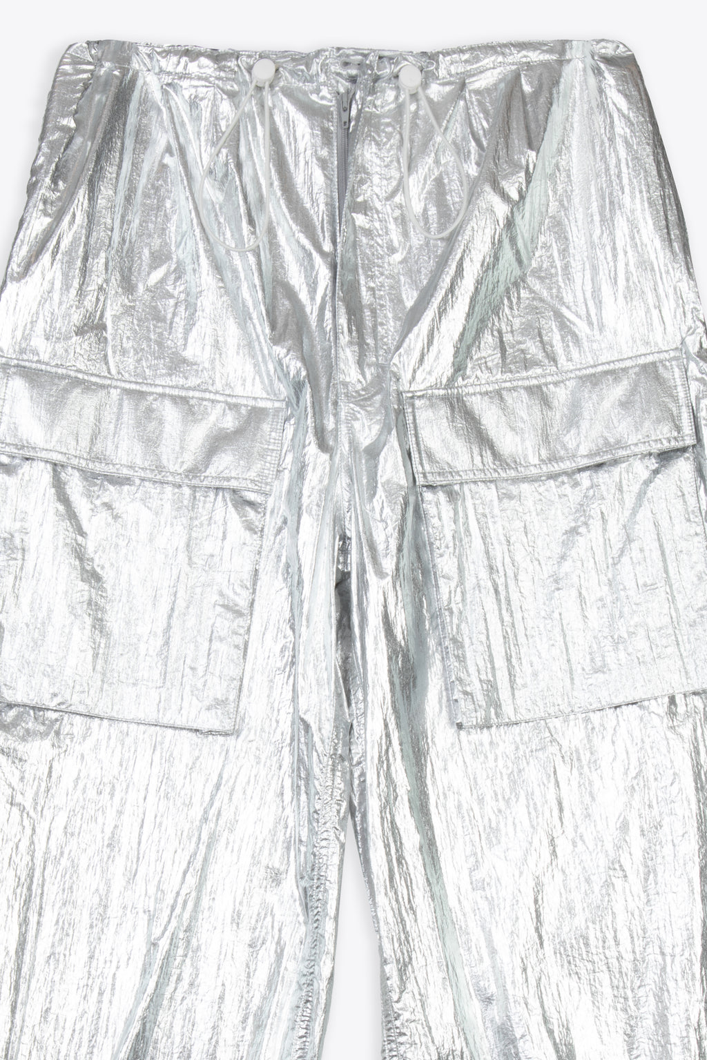 alt-image__Pantalone-parachute-cargo-in-nylon-argento-metallizzato