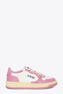 Sneaker bassa in pelle bianca e rosa - Medalist 