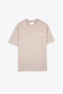 Beige cotton t-shirt with chest logo - Legacy t-shirt 