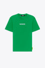 T-shirt verde smeraldo con logo al petto e smile sul retro 