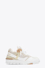 White and beige leather 90s style low sneaker - Astro Sneaker 