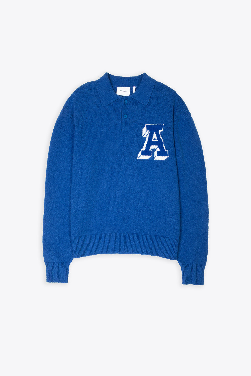 alt-image__Pullover-in-cotone-blu-elettrico-con-logo-al-petto---Team-Polo-Sweater