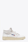 White leather lace-up mid sneaker with logo - Medalist Mid 